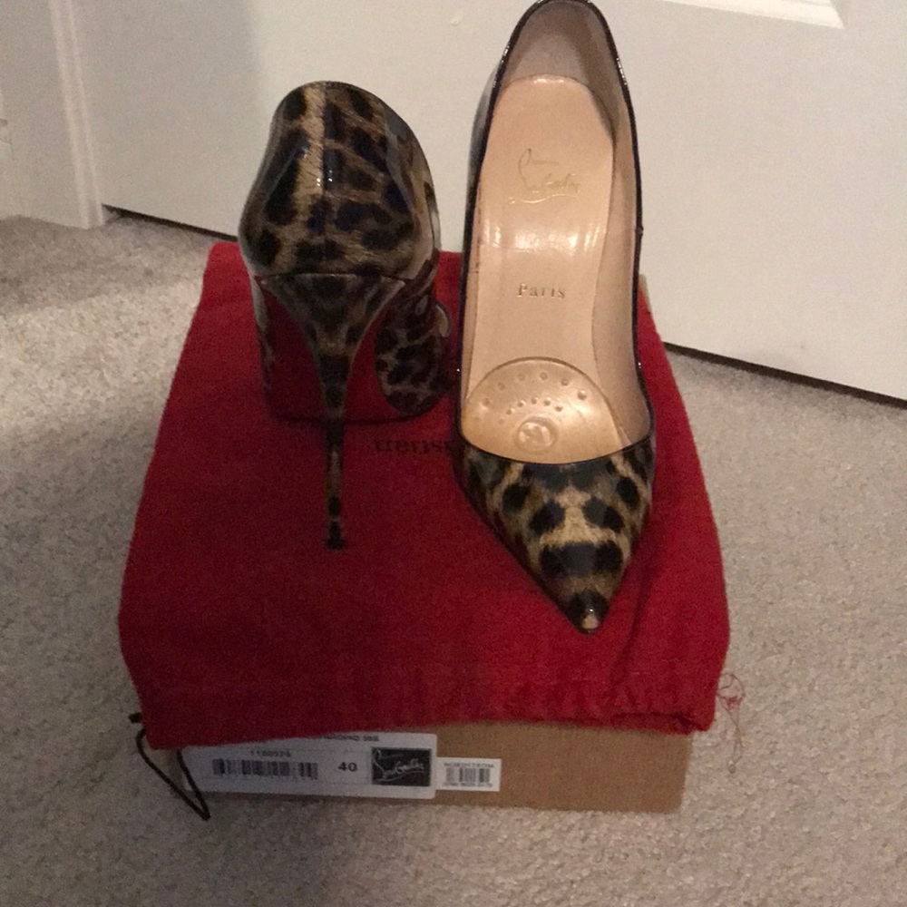 Christian Louboutin So Kate 120 patent leopard